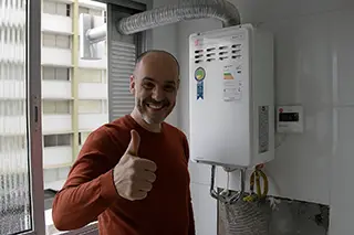 assistência técnica de aquecedores cliente